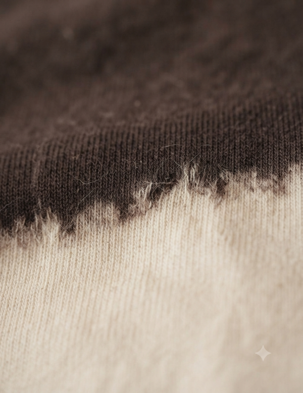 Brown Dip-Dyed Crew Neck T-Shirt