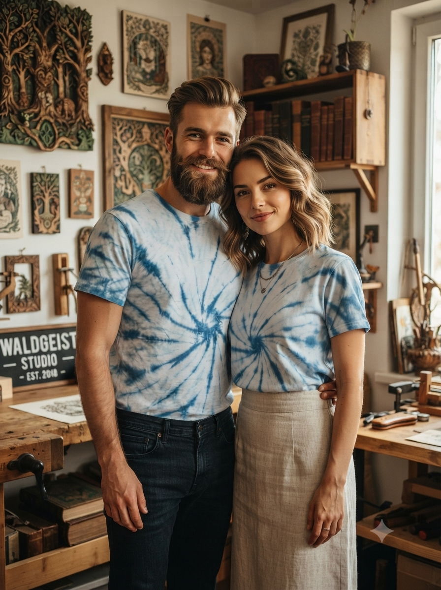 The Azure Vortex Tie-Dye Tee - Image 1
